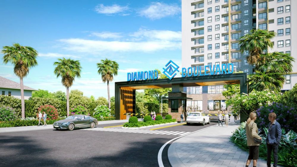 Cong chao vao khu can ho Diamond Boulevard