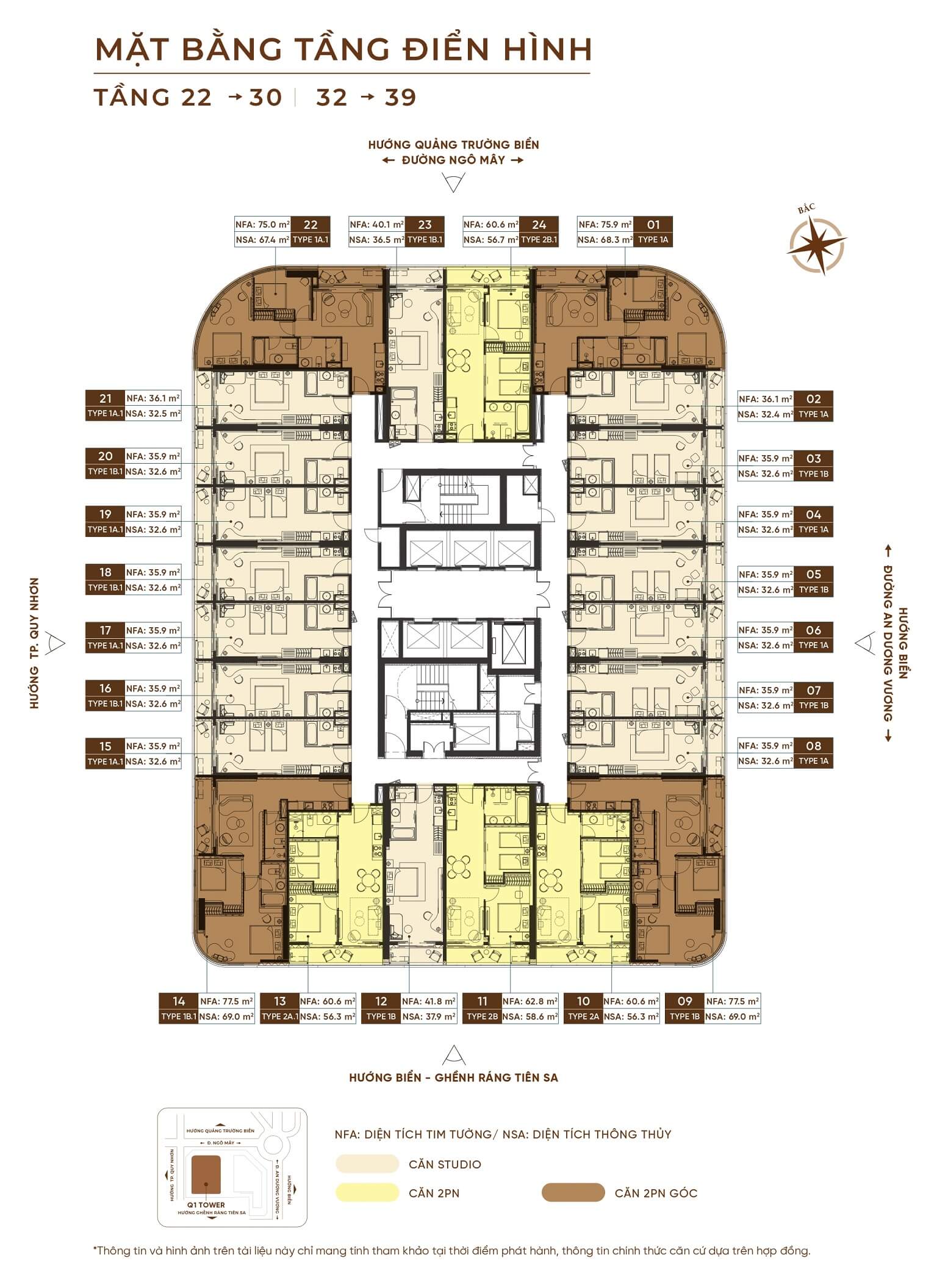 Q1 TOWER 30 Mat bang tang 22 den 30 va 32 den 39 du an Q1 Tower
