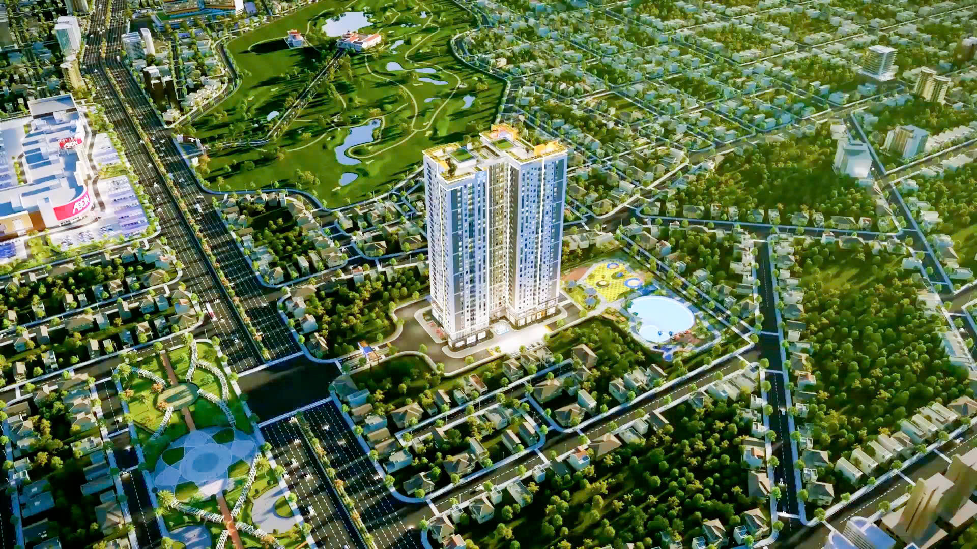 Phoi canh tong the du an Diamond Boulevard